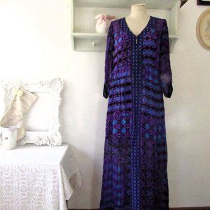 Silk Zip Front Maxi Dress